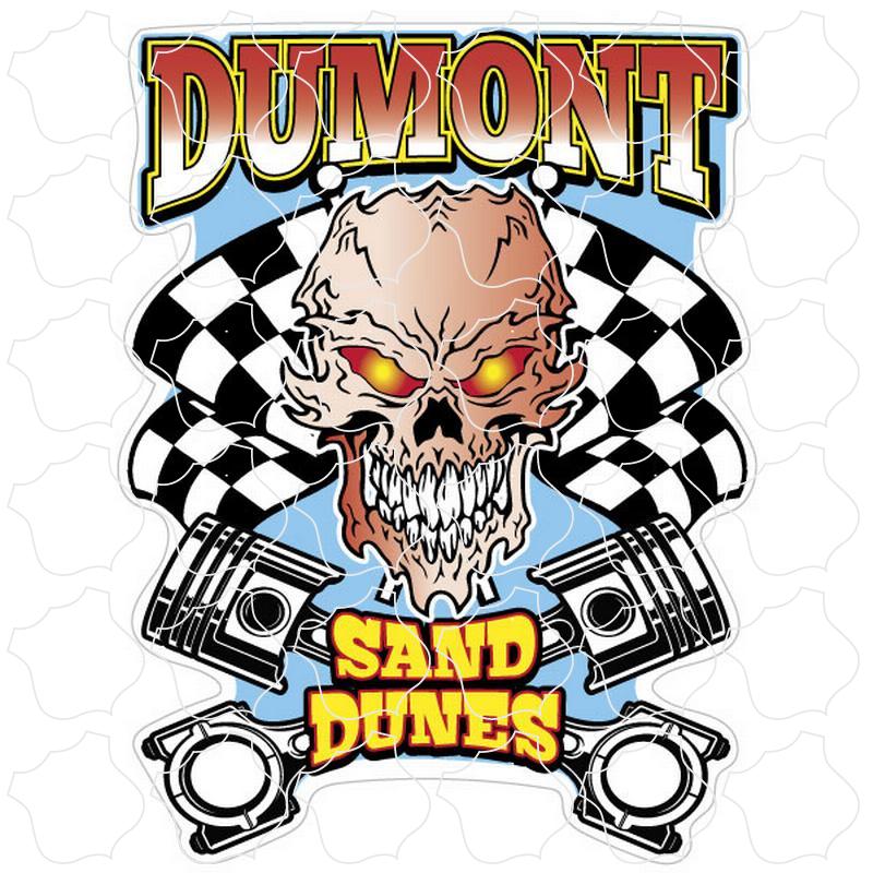 Dumont Checkered Flag Skull & Pistons