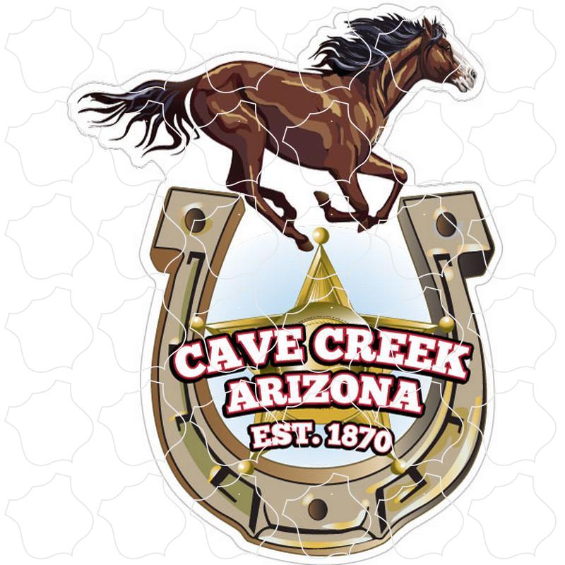 Cave Creek, Arizona est. 1870 Horseshoe Horse