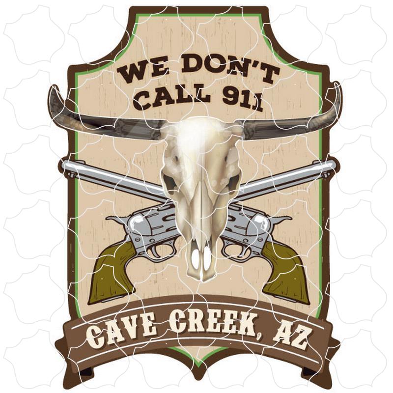 Cave Creek, AZ Guns & Steer Skull Plaque