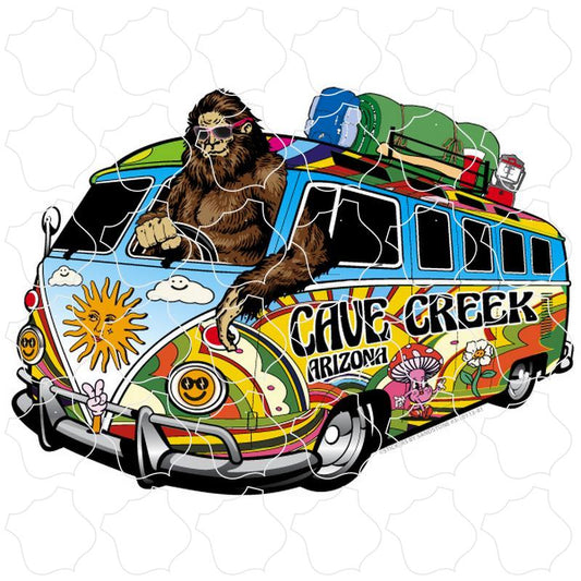 Cave Creek, Arizona Bigfoot Driving Hippie Van Bus