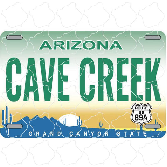 Cave Creek, Arizona License Plate