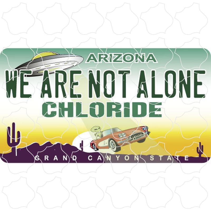 Chloride, Arizona We are not alone Arizona License Plate