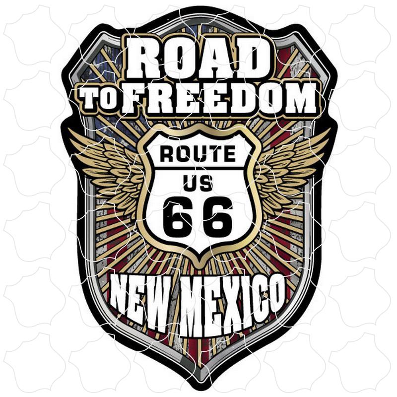 New Mexico Route 66 Road To Freedom Sheild