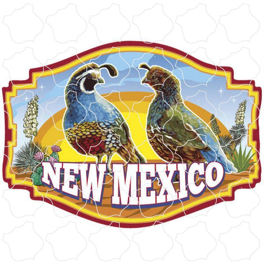 New Mexico Quail Desert Scene